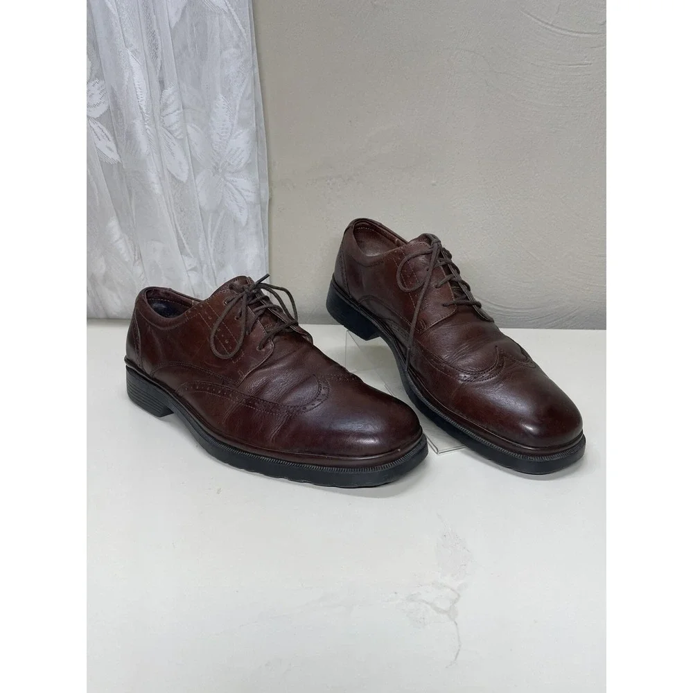 Nunn Bush Mens Size 10,5 M Brown Genuine Leather Shoes # 84058-200 Lace Up
